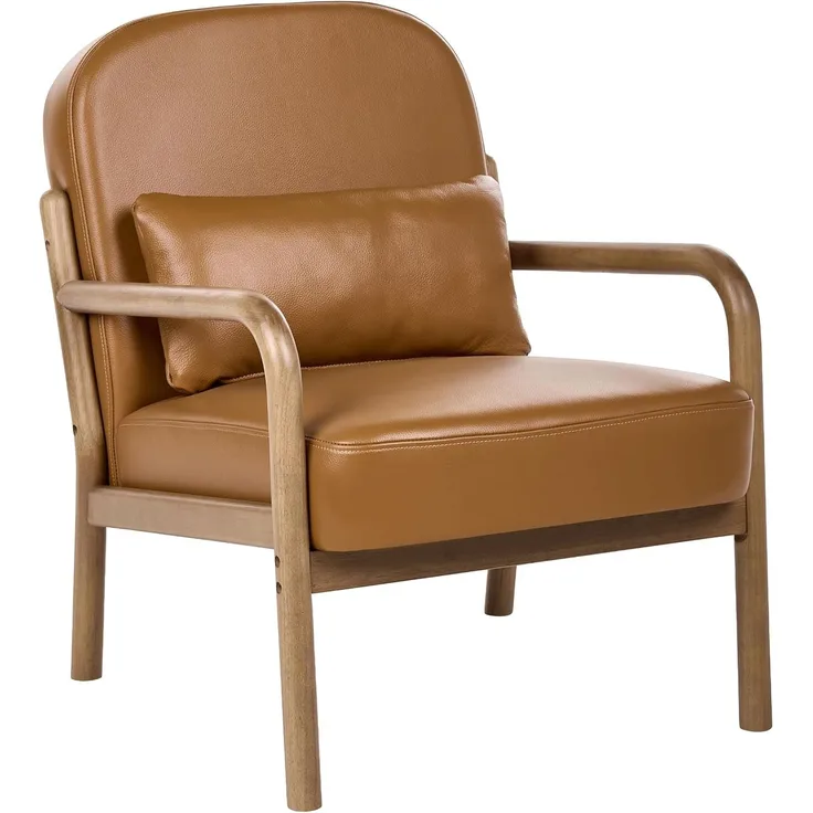 Sessel SELDE Echtleder Goldbraun