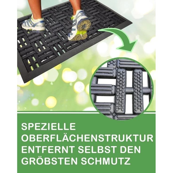 DILUMA Fußmatte Türmatte Matador Robuste Outdoor Schmutzfangmatte aus Gummi, rechteckig, Wetterfest, rutschfest, pflegeleicht, strapazierfähig – Bild 3