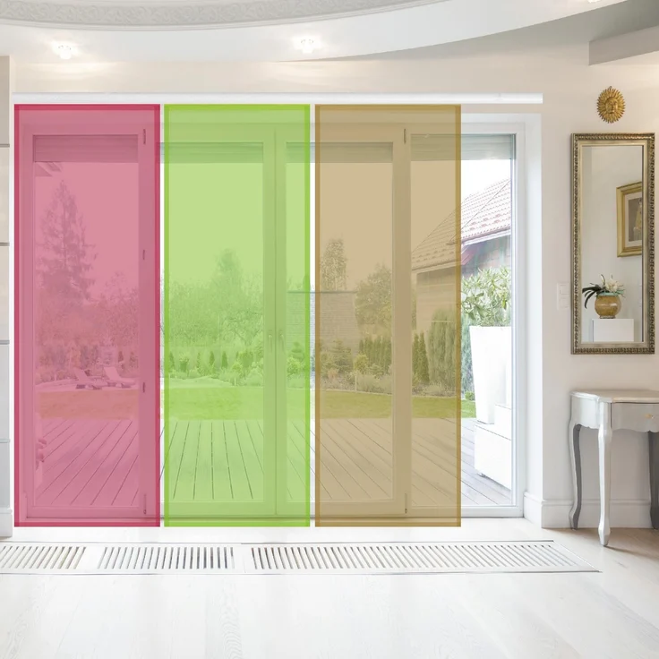 Bestlivings Flächenvorhang Elena 3er Pack (B x H) 60 x 260 cm Dunkelbraun, transparenter einfarbiger Schiebevorhang, in vielen Farben – Bild 8