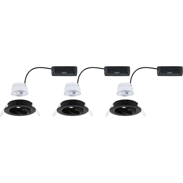 Paulmann 92457 LED Einbauleuchte Nova Coin 3er-Set rund 4000K Schwarz – Bild 9