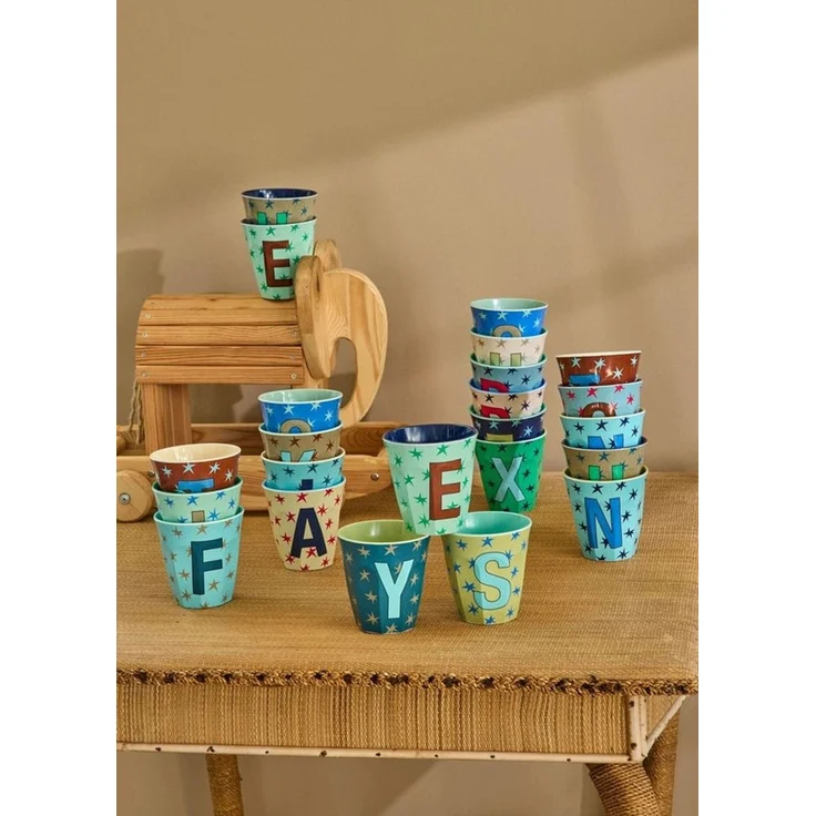 rice Becher Rice Melamin Buchstabenbecher A–Z – Melamin Becher mit Sternen, 1-tlg, Melamin – Bild 2