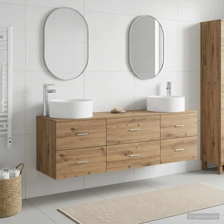 vidaXL Badezimmerschrank-Set 3 stk. Artisan-Eiche 161,5 x 44,5 x 80 cm 3405946 – Bild 1