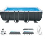 Intex Frame Swimming Pool Set "Ultra Quadra XTR", anthrazit, 549 x 274 x 132 cm,Inkl. Sandfilteranlage