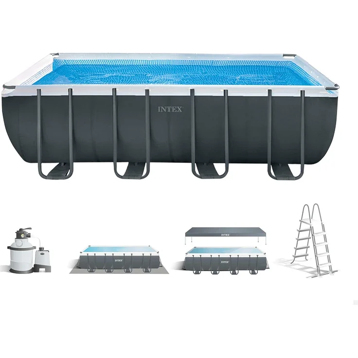Intex Frame Swimming Pool Set "Ultra Quadra XTR", anthrazit, 549 x 274 x 132 cm,Inkl. Sandfilteranlage – Bild 1