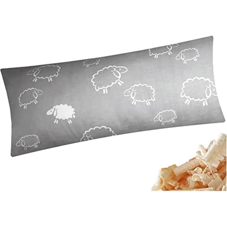 Heubergshop Zirbenkissen, 1-tlg, 40x80cm Gefüllt mit Zirben - Schafe grau, weiß (Zirbe-99/7-40x80) – Bild 1