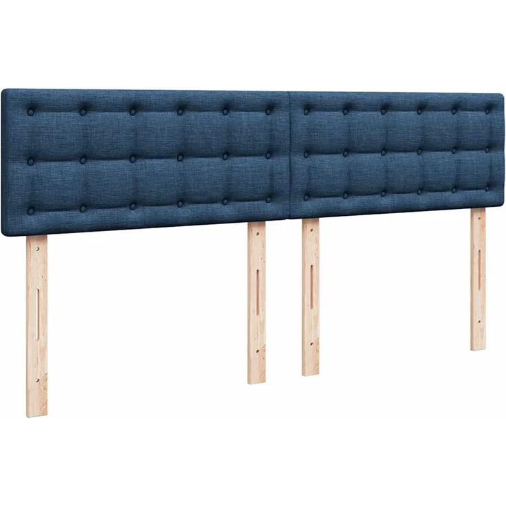 vidaXL Boxspringbett mit Matratze Blau 200x200 cm Stoff 3287583 – Bild 7