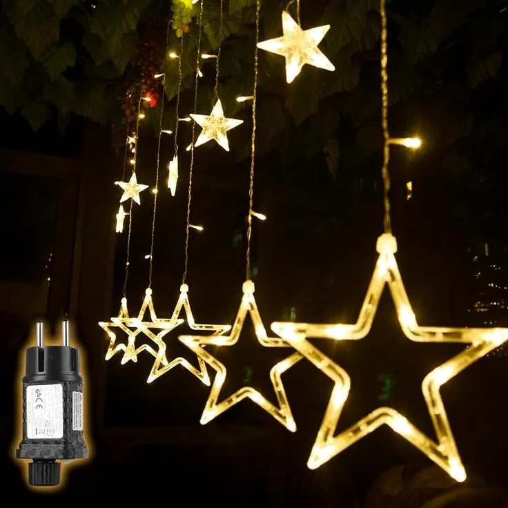 SALCAR Lichterkette mit 12 LED Sternen