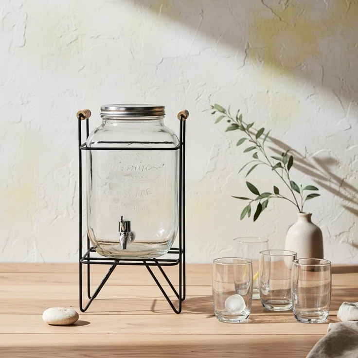 Getränkespender Glas Allesken Modern Kitchen 11x17x26 transparent 1Stk – Bild 4