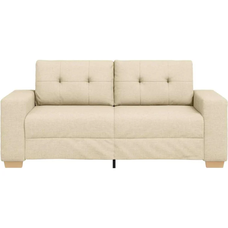 vidaXL Loveseat-Sofa Creme 180x77x82 cm Stoff 4105085 – Bild 4
