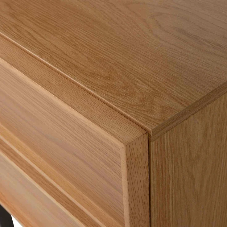 Nachttisch Tours Melamin/MDF, modern mit 2 Schubladen, natur, viel Stauraum für Dein Schlafzimmer – Bild 7