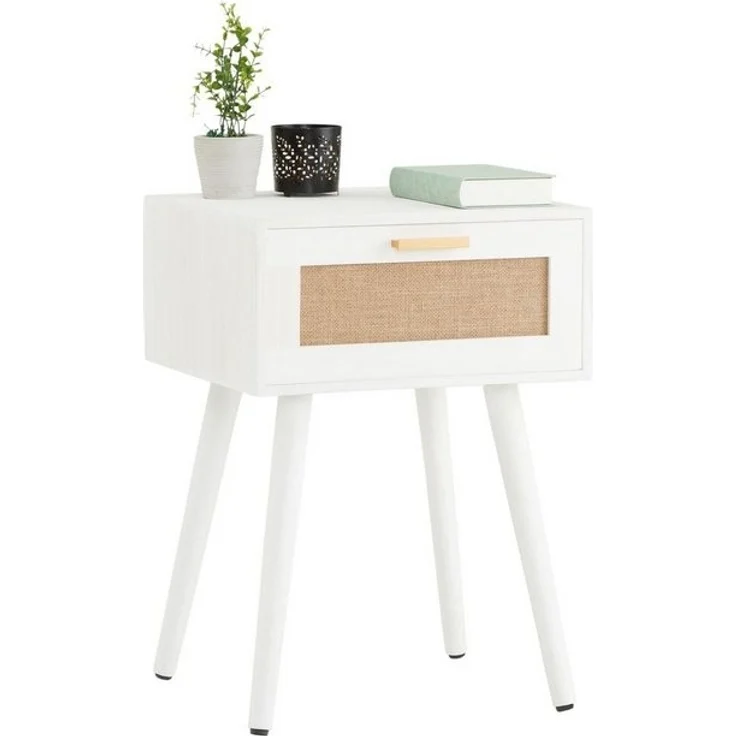 CARO-Möbel Nachtkommode KIRAN, Nachttisch Nachtschrank Beistelltisch mit 1 Schublade im Boho Style Ju – Bild 4