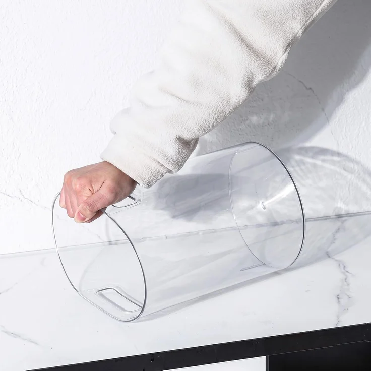 Sinoba Papierkorb 888 Transparent aus PET Mülleimer 27 cm 8 Liter | Smoke – Bild 7