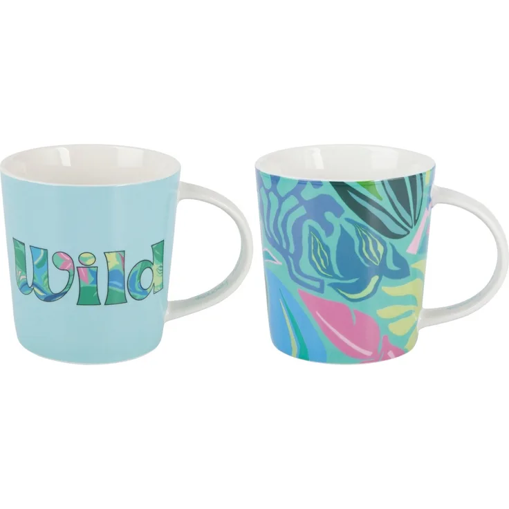 Maxwell & Williams DX1285 Becher-Set 380 ml BE FIERCE Wild, Porzellan, in Geschenkbox