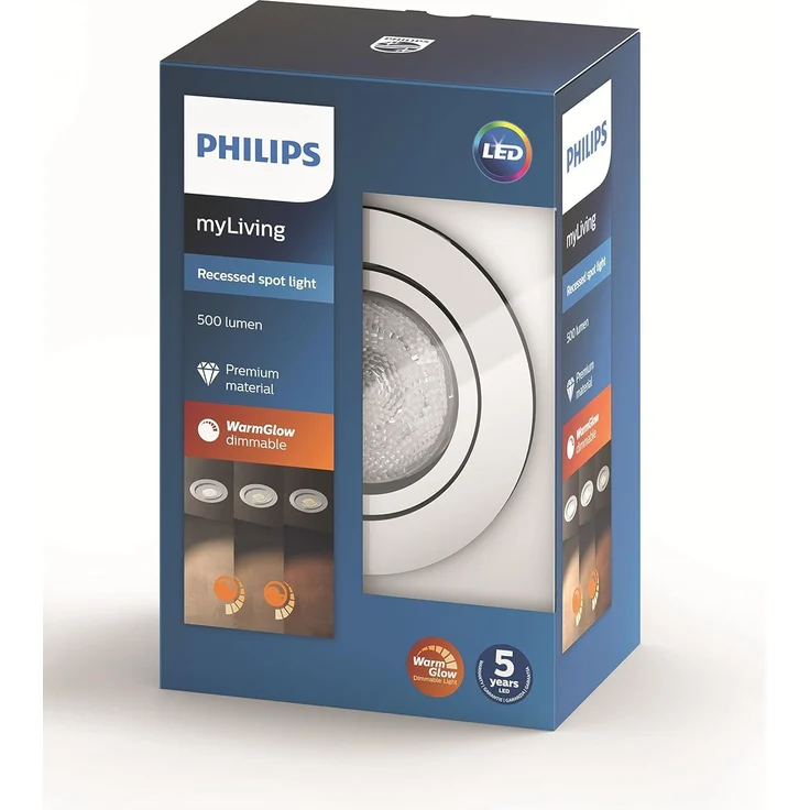 Philips myLiving Einbauspot 5020111P0 Einbaustrahler Nicht austauschbare(s) Leuchtmittel 1 Glühbirne(n) LED 500 lm Braun – Bild 3