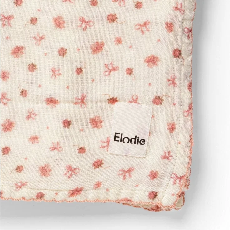 Elodie Details Musselin Decke Baby Pucktuch Bambus Baumwolle Oeko-Tex 80x80cm weich atmungsaktiv Neugeborene Wickeltuch Babydecke Stilldecke Swaddle Unisex Mädchen Jungen, Petit River Rose – Bild 2