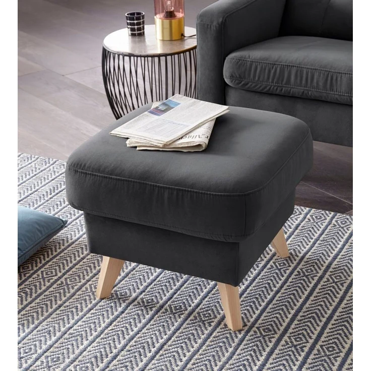 exxpo - sofa fashion Hocker Nappa mit praktischem Staufach unter der Sitzfläche – Bild 1