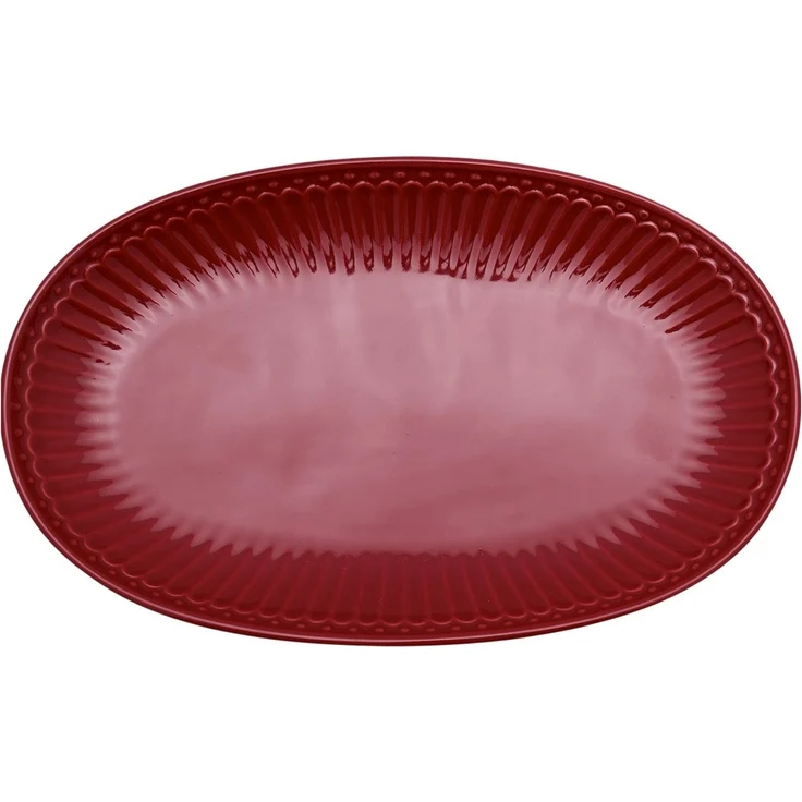 Greengate Salatteller Alice Teller oval claret red 23 cm – Bild 1