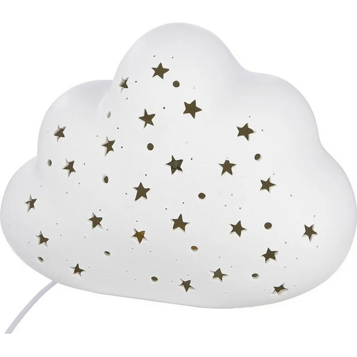 GILDE Tischleuchte WOLKE - Tischleuchte in Weiß - H. 15cm - Tischdekoration, Dekoration - Leuchte - Weihnachten - Tischlampe - Weihnachtsdekoration – Bild 1