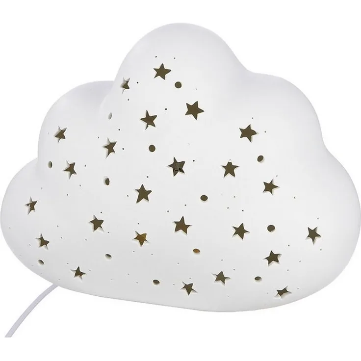 GILDE Tischleuchte WOLKE - Tischleuchte in Weiß - H. 15cm - Tischdekoration, Dekoration - Leuchte - Weihnachten - Tischlampe - Weihnachtsdekoration