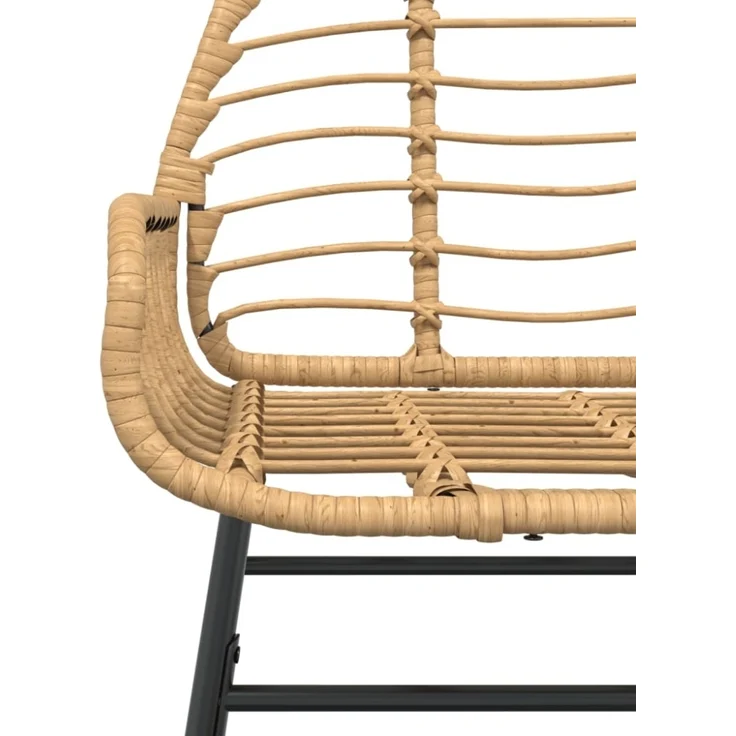 vidaXL Gartenstühle 2 Stk. Braun Poly Rattan 369092 – Bild 3