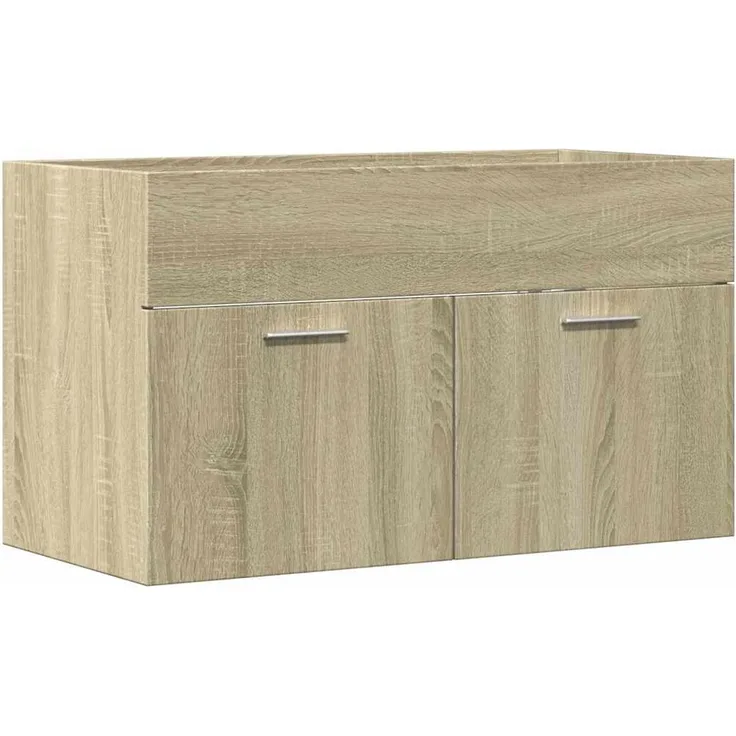 Waschbeckenunterschrank, Badschrank Sonoma-Eiche 80x38,5x46cm Holzwerkstoff de7866