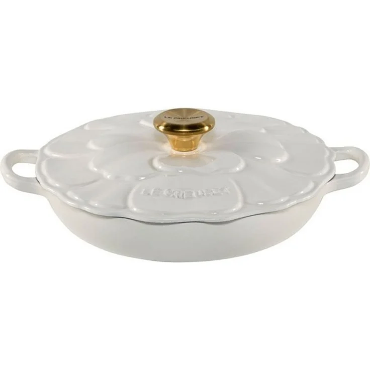 Le Creuset Gourmet-Profitopf Blume 26 cm white – Bild 1