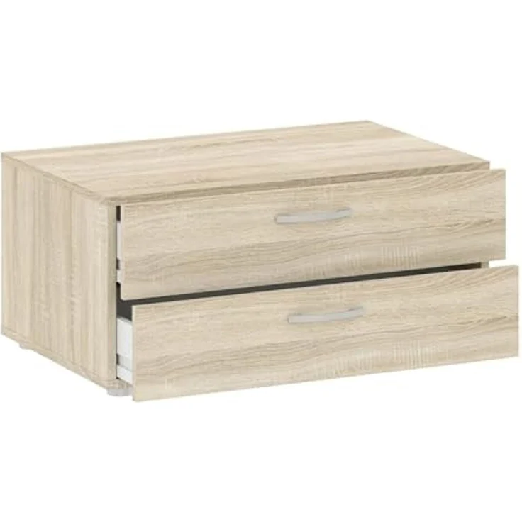 Dmora - Kommode Limerick, Mehrzweckkommode, Schlafzimmerkommode, Schrank mit Schubladen, 74x52 h35 cm, Eiche – Bild 6