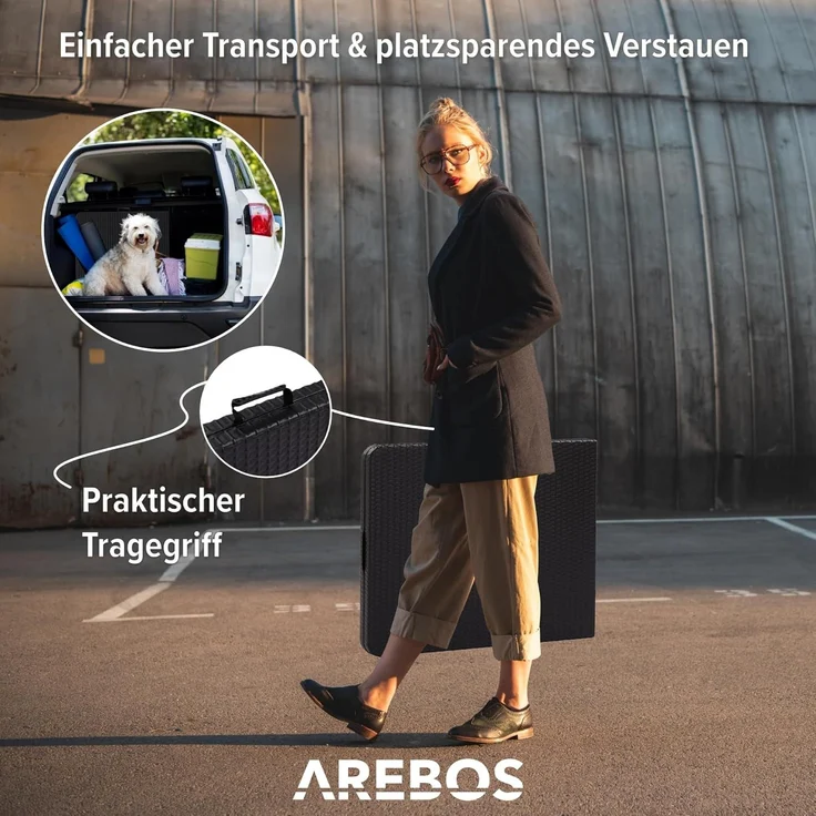 Arebos Klapptisch Partytisch, Gartentisch für Garten, Terrasse und Balkon (Set, 1-St, 1 Tisch) – Bild 8