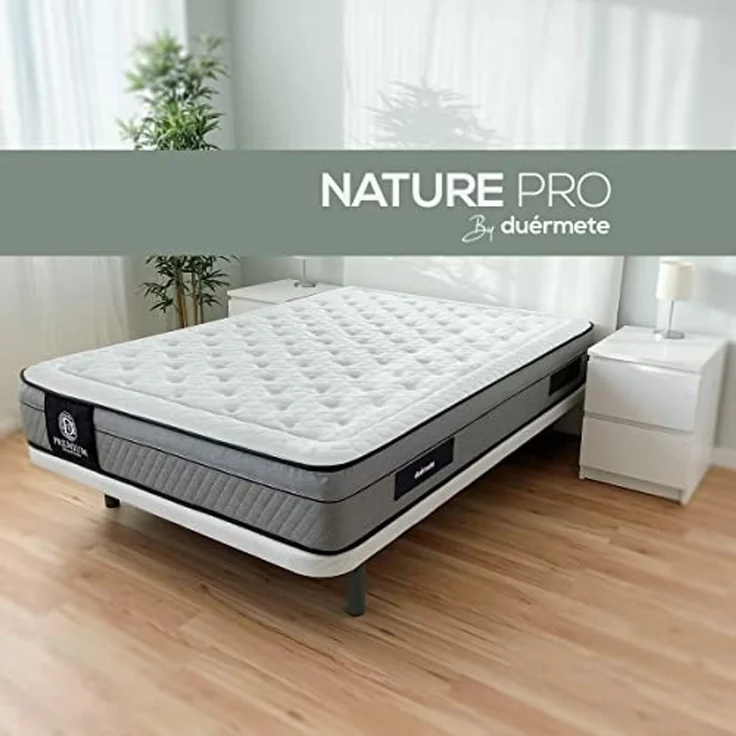 DUÉRMETE ONLINE - Premium Nature Pro Viskoelastische Matratze | Technologie, Luxus und Komfort | Natürliches Tencel-Gewebe, 150 x 180 cm – Bild 5