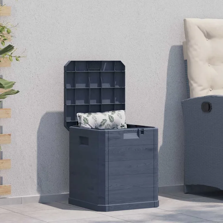 vidaXL Garten-Aufbewahrungsbox 90 L Anthrazit 45684