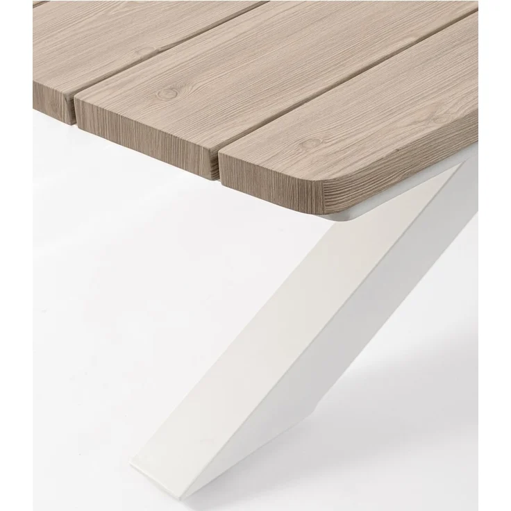 Gartenesstisch Marzela - Aluminium, 260 x 118 cm, Off-White – Bild 2