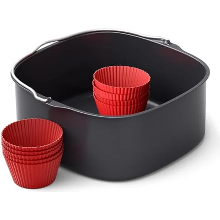 Philips Backblech HD9957/00 für Airfryer XXL 5000er Serie, inkl. 9 Silikon-Muffinförmchen, spülmaschinenfest – Bild 2
