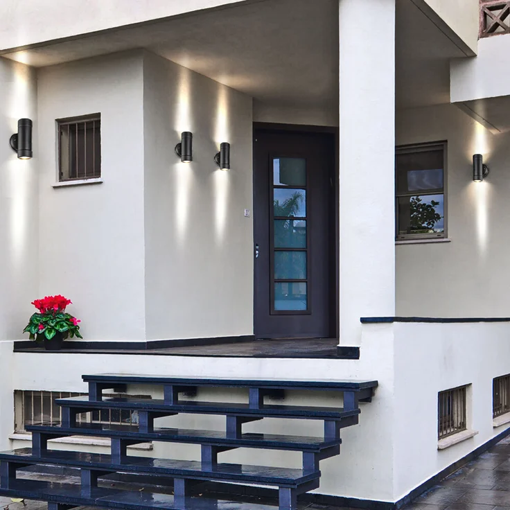 4er Set Wandleuchten in Schwarz für den Garten COTOPA – Bild 4