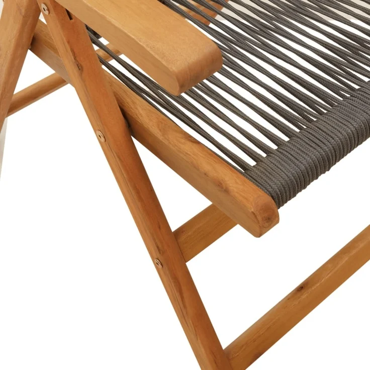 vidaXL Gartenstühle 2 Stk. Grau Massivholz Akazie und Polypropylen 367655 – Bild 10