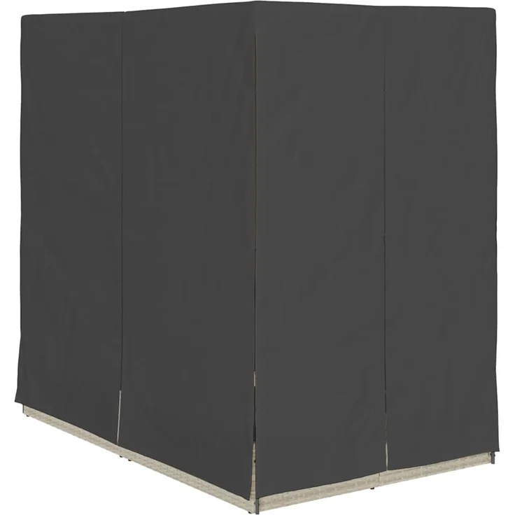 vidaXL Doppelte Sonnenliege Hellgrau Poly-Rattan 3376132 – Bild 4