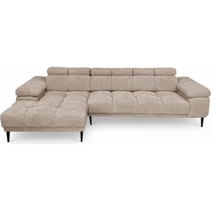 Ecksofa Schlafsofa SENVELIO RELAX in Stoff Glam Beige Ottomane Links – Bild 3