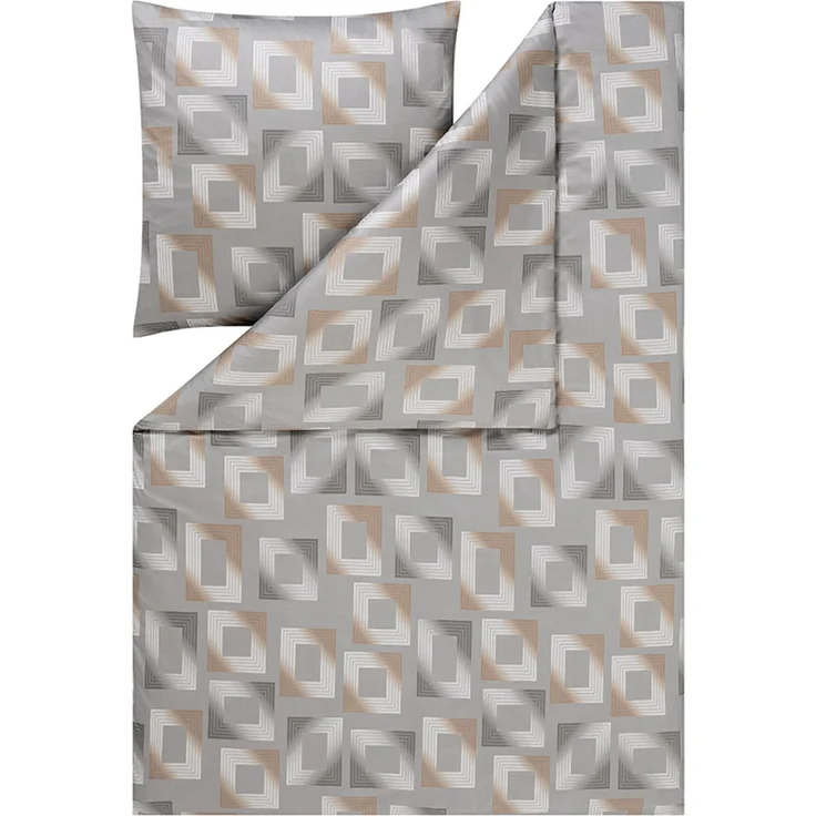 Estella Interlock Jersey Bettwäsche Heiko 6542-810 grau 155x220 – Bild 2