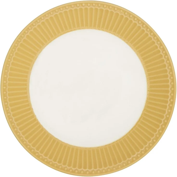 Greengate Teller 23 cm Alice honey mustard – Bild 1