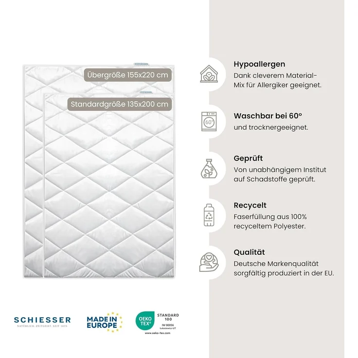 Schiesser 'Hygge' Microfaserbettdecke Bettdecke, 135 x 200 cm – Bild 2