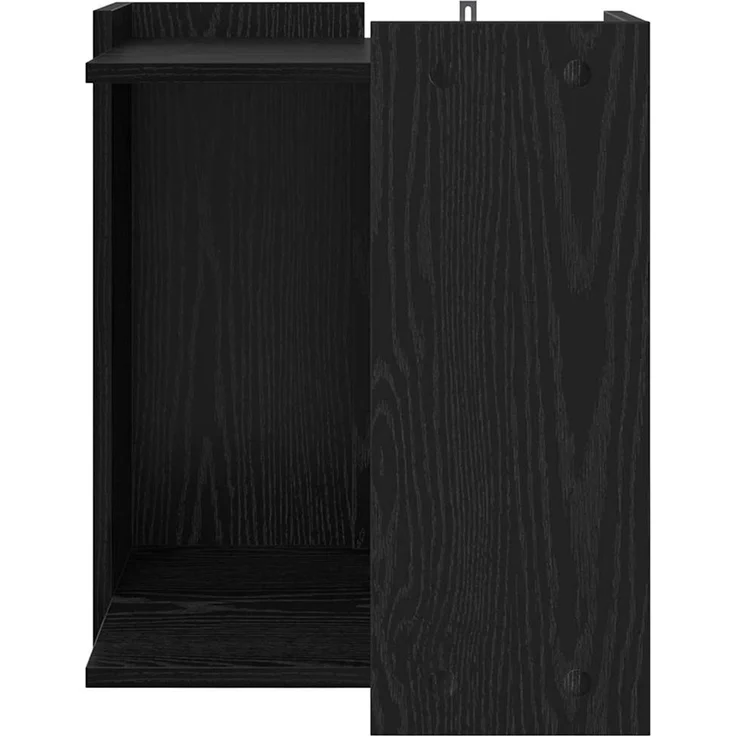 vidaXL Katzenstreu Box Umzäunung Schwarz Eichen-Optik 42 x 42 x 51 cm 886271 – Bild 5