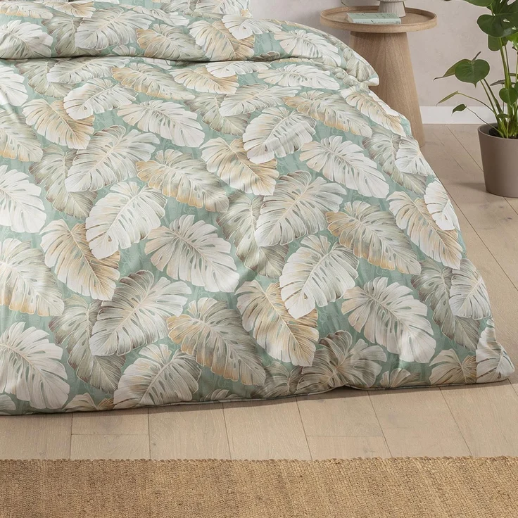 Estella Interlock Jersey Bettwäsche Rabea 6301-550 Tropenblatt 135x200 – Bild 4