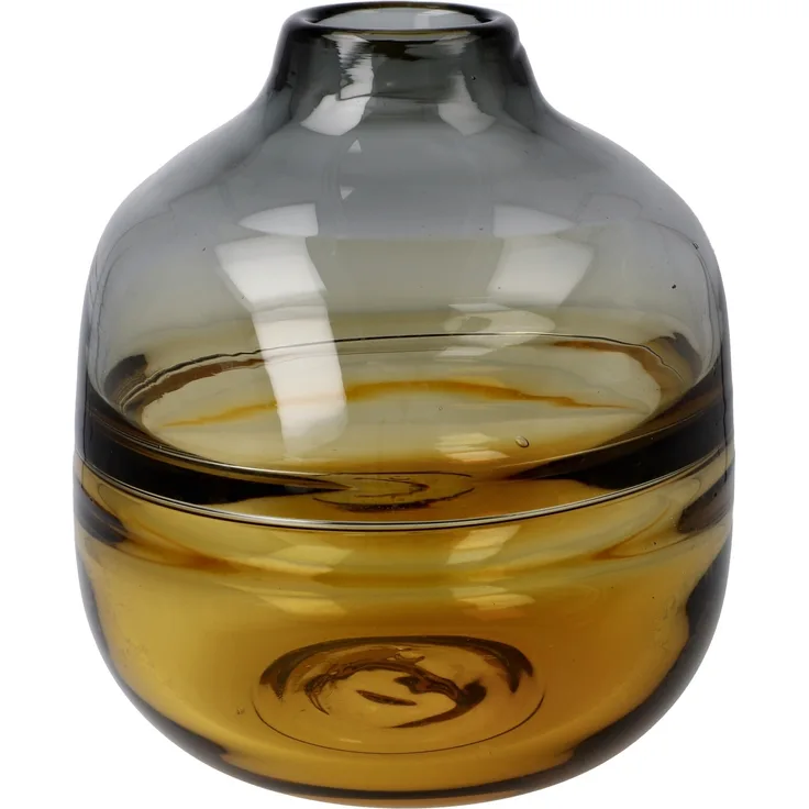 Goebel Vase Topaz Stone, Dekovase, Blumenvase, Glas, Braun, 19 cm, 23122781