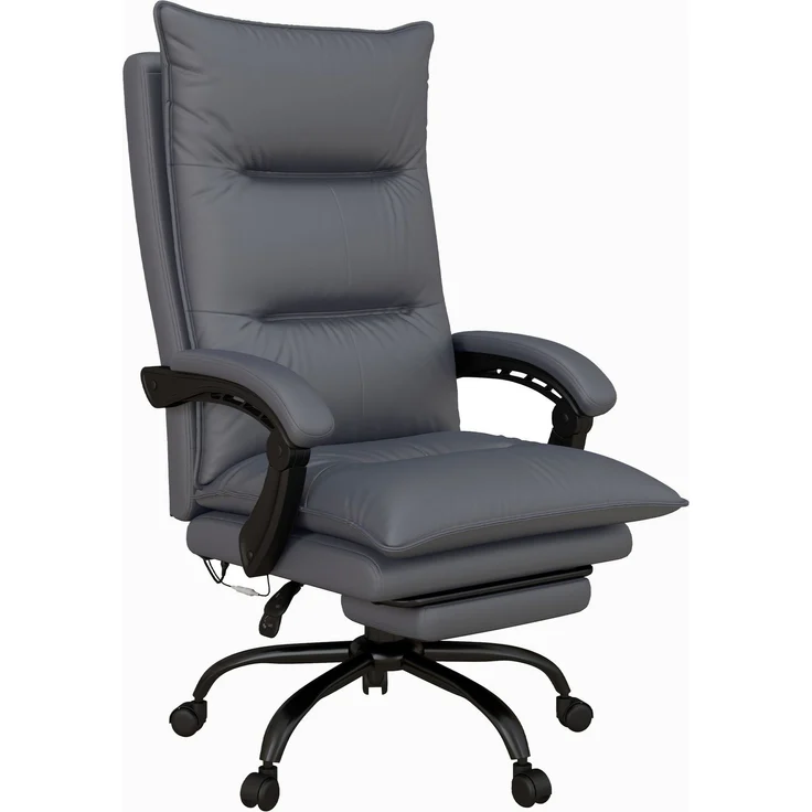 MELAYR, Bürostuhl mit Massagefunktion & Heizfunktion, Fußstütze, bis 120 kg, Dunkelgrau, 66 x 74 x 121.5 cm – Bild 2