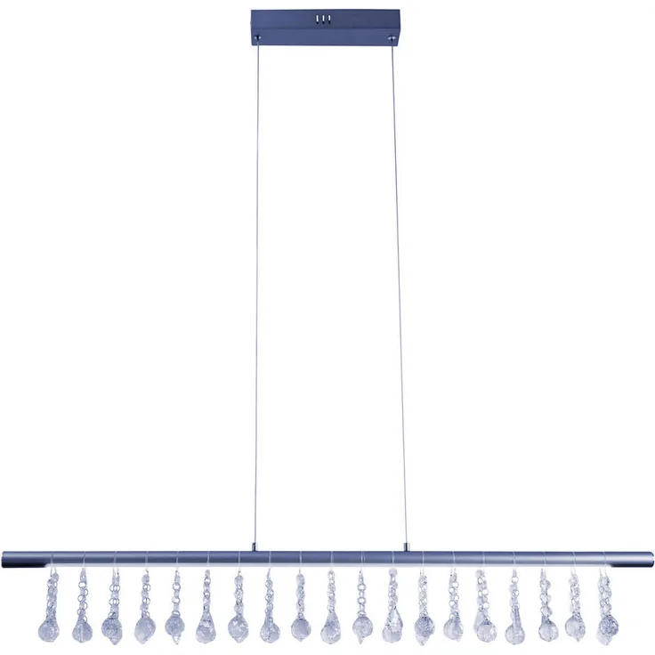 Näve Nobilis, LED-Hängeleuchte in Grau, 100 cm, Metall und Glas, moderne Pendelleuchte für Innenbeleuchtung