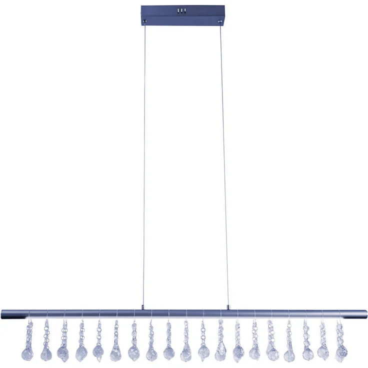 Näve Nobilis, LED-Hängeleuchte in Grau, 100 cm, Metall und Glas, moderne Pendelleuchte für Innenbeleuchtung