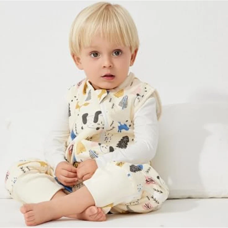 Duomiaomiao Baby Schlafsack, 1x Winterschlafsack, Panda/2.5 Tog, 85cm / Babygröße 90-100cm, 100% Baumwolle – Bild 3