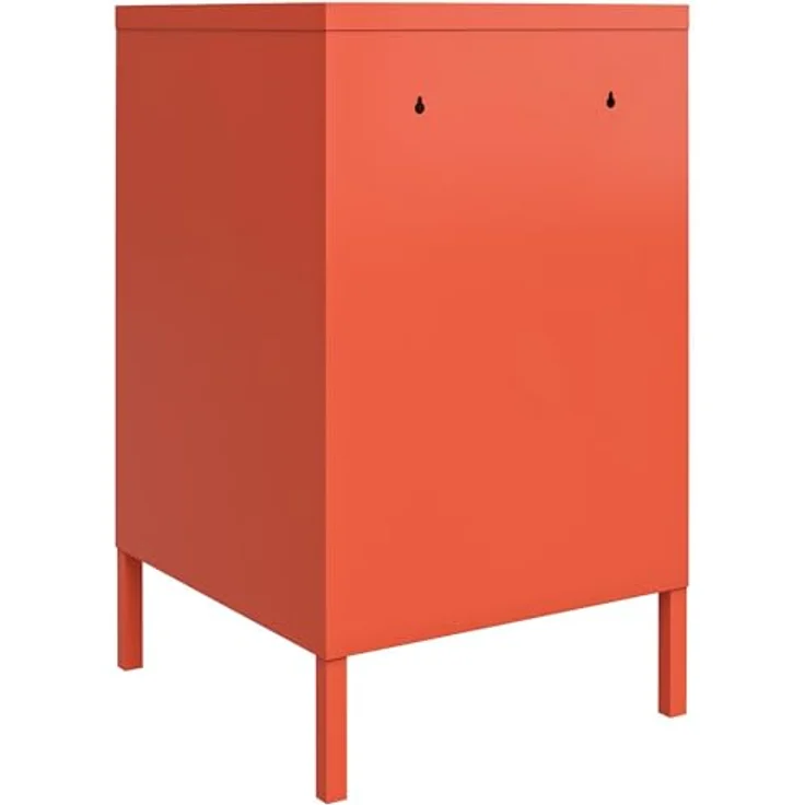 DHP Furniture Dorel Home Schließfach, Beistelltisch, Metall, Orange, Einheitsgröße – Bild 5