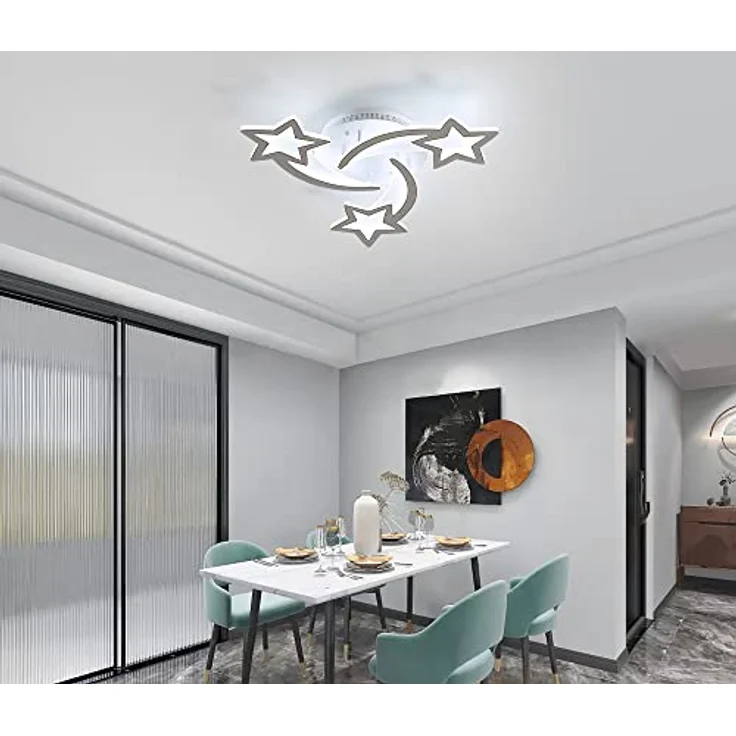 Goeco Moderne LED Deckenleuchte, Wohnzimmerlampe 40W 4500LM, Deckenlampe Deckenbeleuchtung für Wohnzimmer Schlafzimmer Kinderzimmer, 6500K kühles weißes Licht – Bild 7