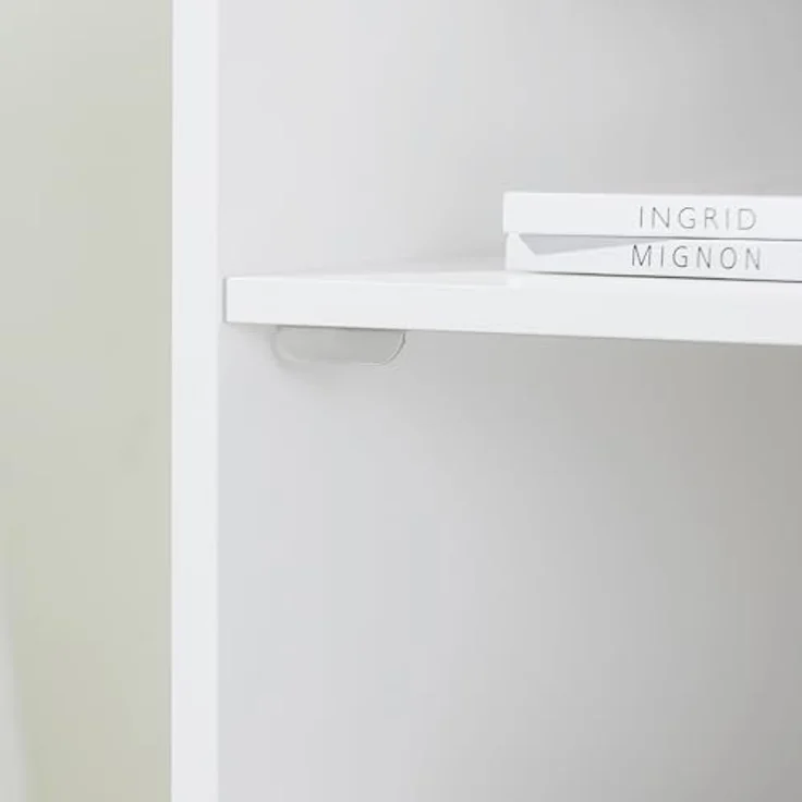 SoBuy Nachttisch FBT124-W, Beistelltisch mit 1 Tür, Weiß, modernes Design, Belastbarkeit bis 30kg, Maße 40x57x35cm – Bild 7