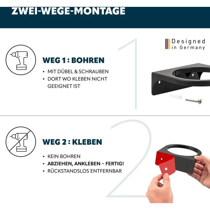 bremermann Bad-Accessoires Set SAVONA 4tlg. bestehend aus 1x Seifenspender, 1x Becher, 1x WC-Garnitur, 1x Kosmetikeimer aus Kunststoff in Schwarz – Bild 6